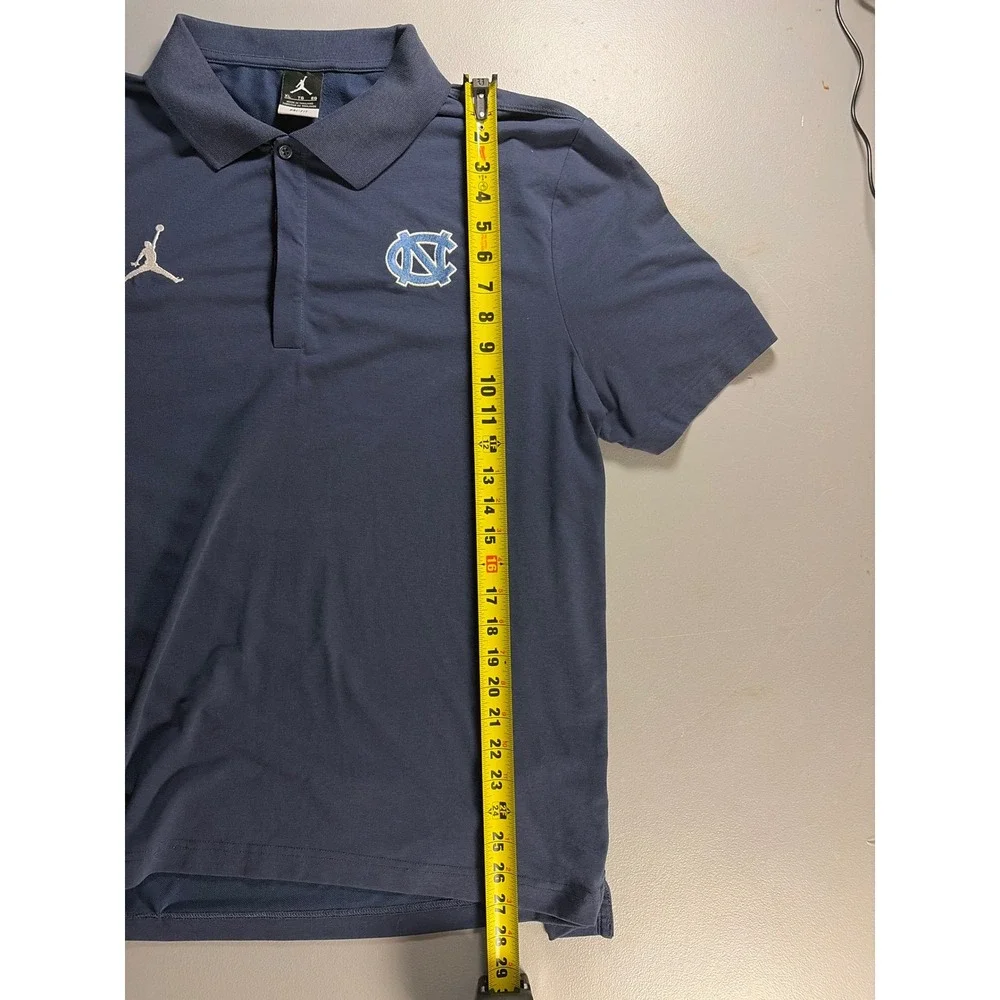 Jordan Polo Shirt Mens XL Navy Blue UNC Tar Heels Military Bowl Dri-FIT Athletic